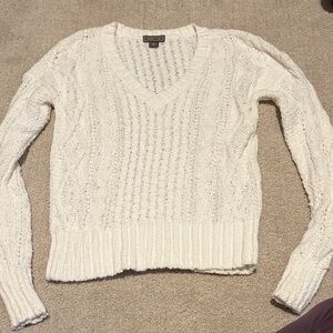 J. Crew Cream V-Neck Sweater